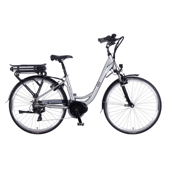 E-Vision 28 inch MONTREUIL Damesfiets met Shengyi B.B motor CMT01 36V / 250W motor en Phylion 504 Wh (36 V / 14 Ah) batterij E-Vision 28 inch MONTREUIL Damesfiets met Shengyi B.B motor CMT01 36V / 250W motor en Phylion 504 Wh (36 V / 14 Ah) batterij